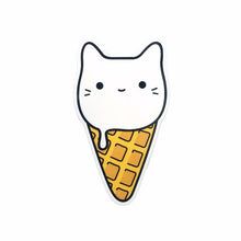 Load image into Gallery viewer, ICE CREAM CAT VINYL STICKER
