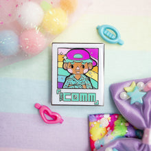 Load image into Gallery viewer, THE COMM POLAROID PIN (PINK OR TEAL)
