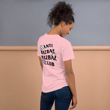 Load image into Gallery viewer, Anti BizBaz BizBaz Club Short-Sleeve Unisex T-Shirt - Black Text
