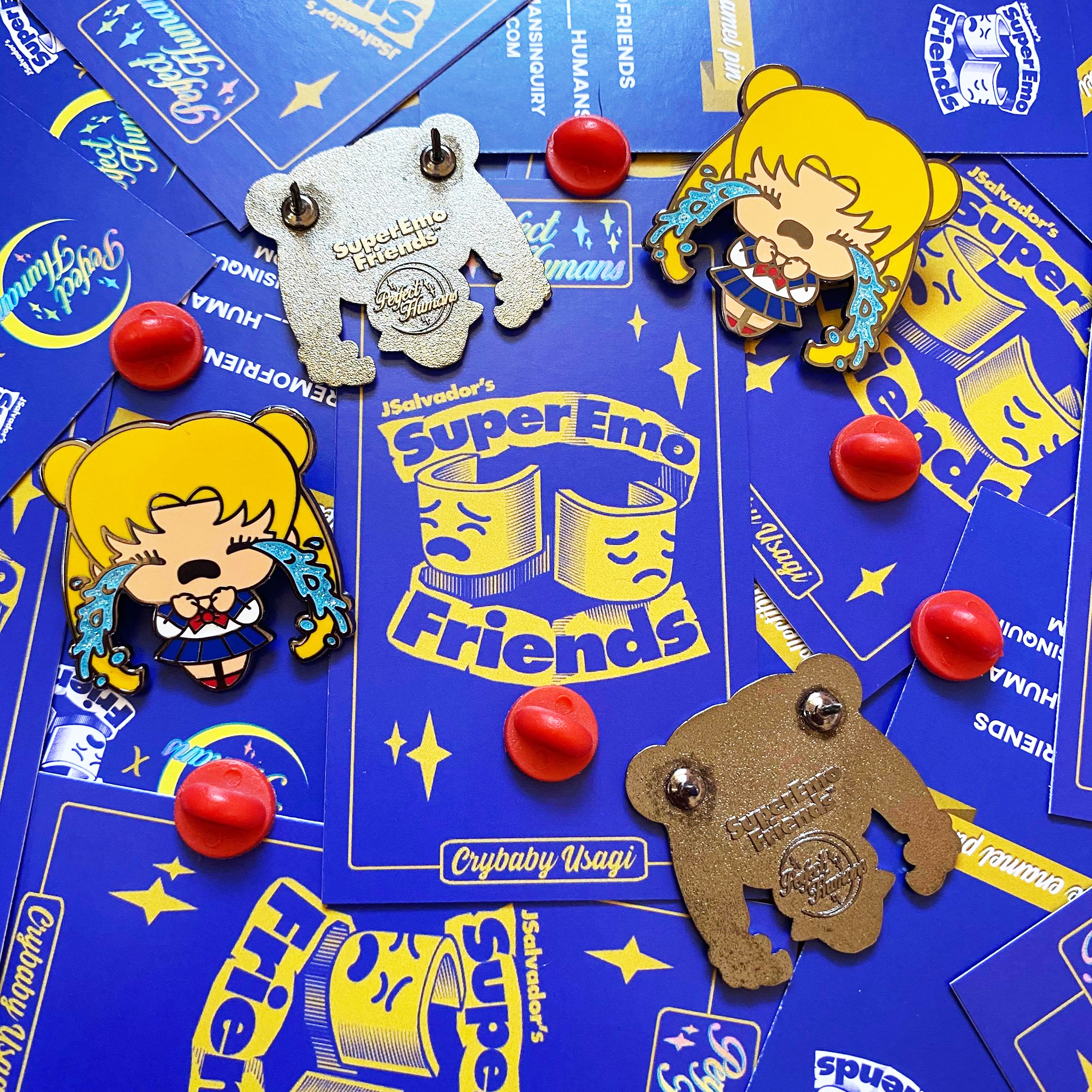Crying Usagi Pin - Super Emo Friends Collab – BizBaz Club