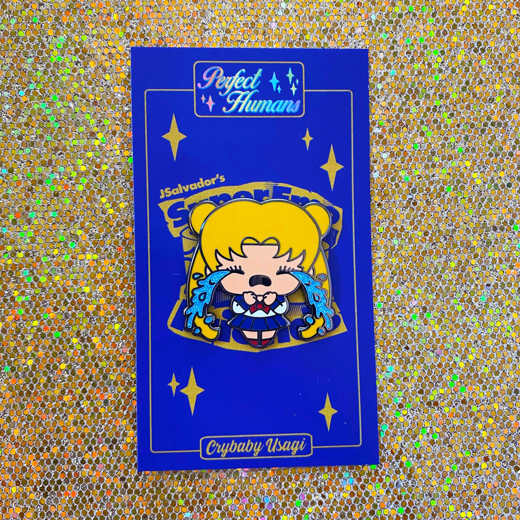 Crying Usagi Pin - Super Emo Friends Collab